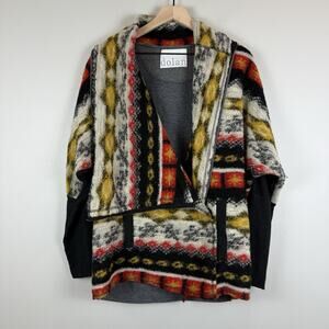 Anthropologie Dolan Sweater Cardigan Women M Multicolor Wool Aztec Southwestern